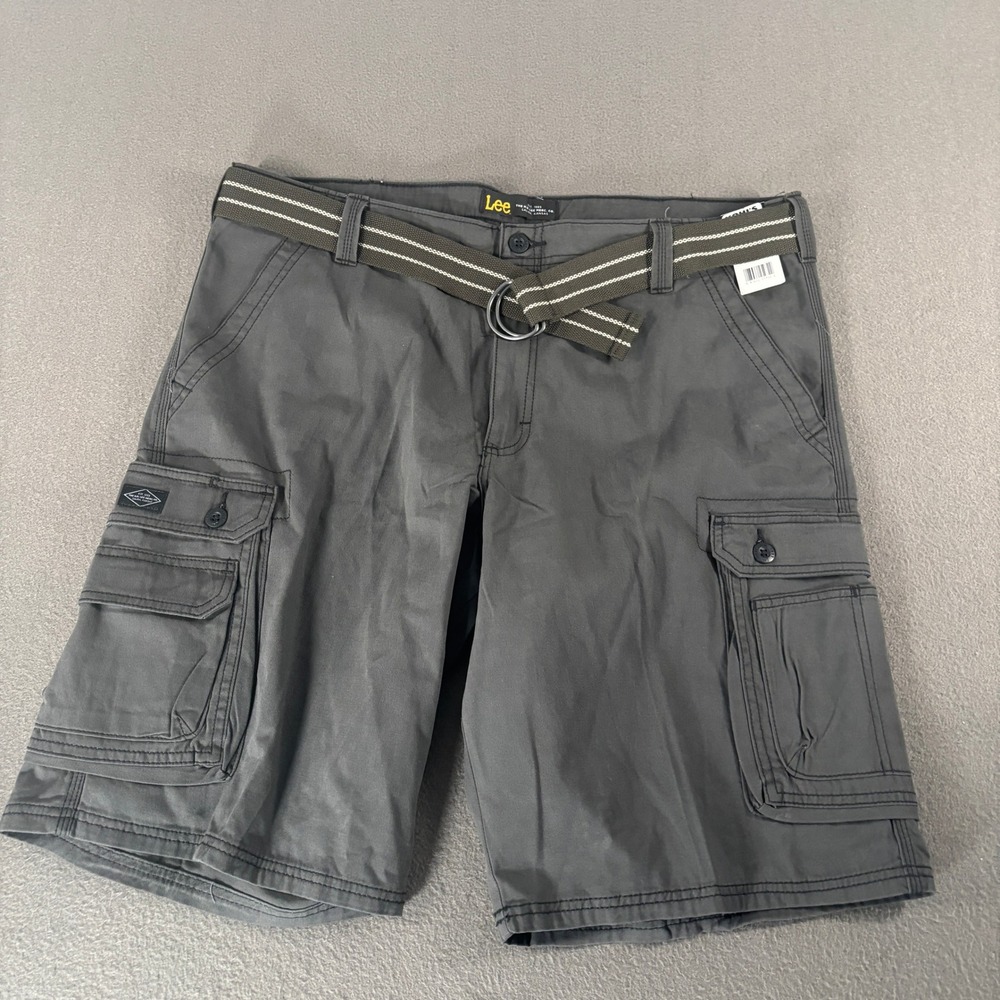 Lee Dungarees Wyoming Cargo Shorts Mens Size 40 Gray Belted 25932